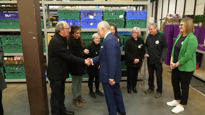 King praises volunteers during surprise visit to Milton Keynes food bank