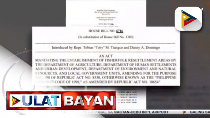 Panukalang magtatatag ng fisherfolk resettlement areas sa bansa, aprubado na sa 2nd reading