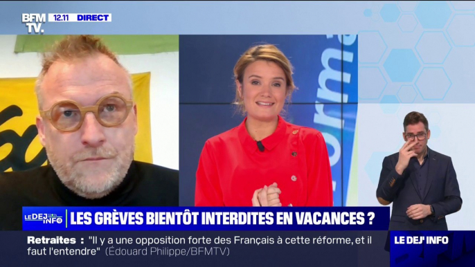 Erik Meyer (Sud-Rail) sur une interdiction de faire grève pendant les vacances: "Cette proposition est ridicule"