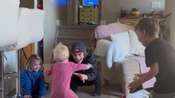 Baby Girl Takes Her First Steps While Older Brothers Cheer For Her