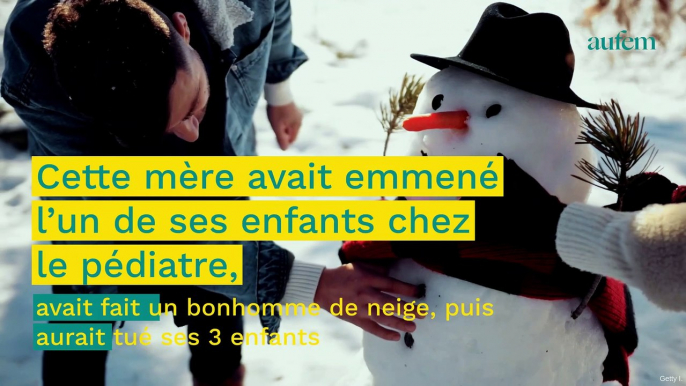 Elle tue ses enfants de 5 et 3 ans juste après avoir fait un bonhomme de neige avec eux