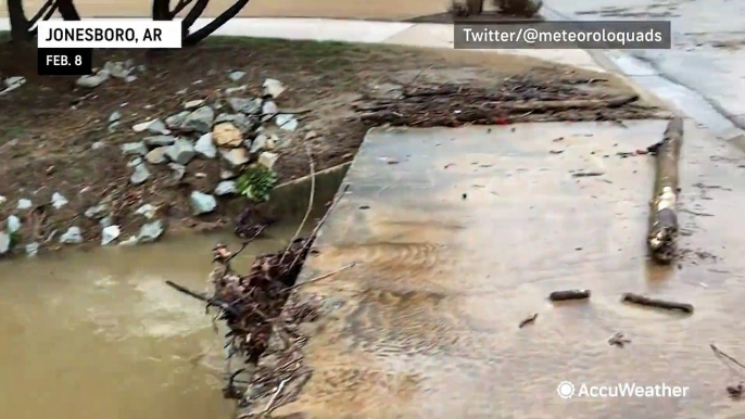 Storms strike the South with flooding rain and damaging tornadoes