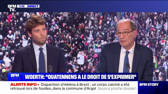 Éric Woerth, député Renaissance de l’Oise sur le retour d'Adrien Quatennens à l'Assemblée nationale: "La justice est passée, ce qu'il a fait est inacceptable, mais il est député, il a le droit de s'exprimer"