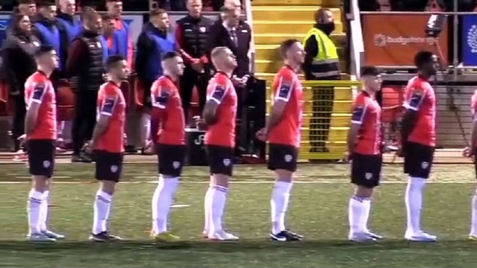 Conor McGinty performs National Anthem at Brandywell