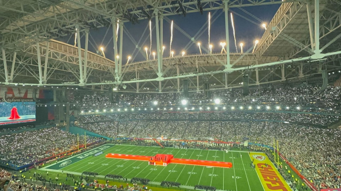 Before Rihanna's Super Bowl LVII Halftime Show: Stage Construction Timelapse