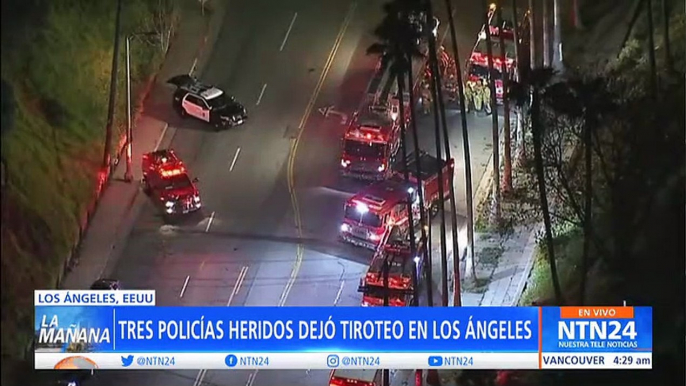 Sospechoso murió en un tiroteo que dejó a tres policías heridos en Los Ángeles