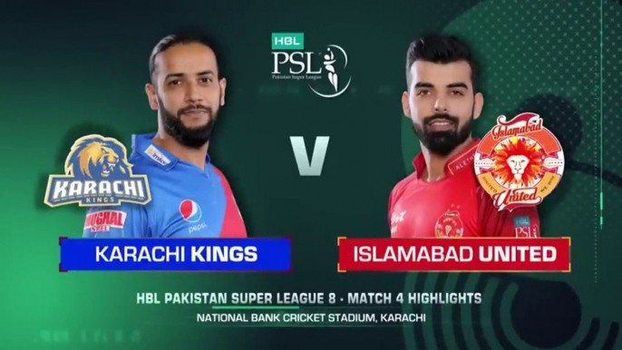 Full Highlights - Karachi Kings vs Islamabad United - Match 4 - HBL PSL 8