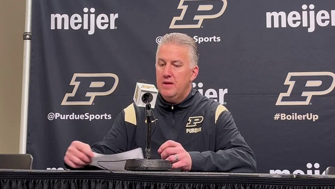 Purdue basketball coach Matt Painter reacts to win over Ohio State