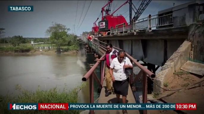 Desde hace seis meses todo se complicó por la falta de un puente en Tabasco