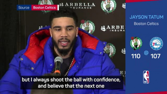 BASKETBALL: NBA: Boston Celtics v Philadelphia 76ers post-game reaction (Tatum, Embiid)