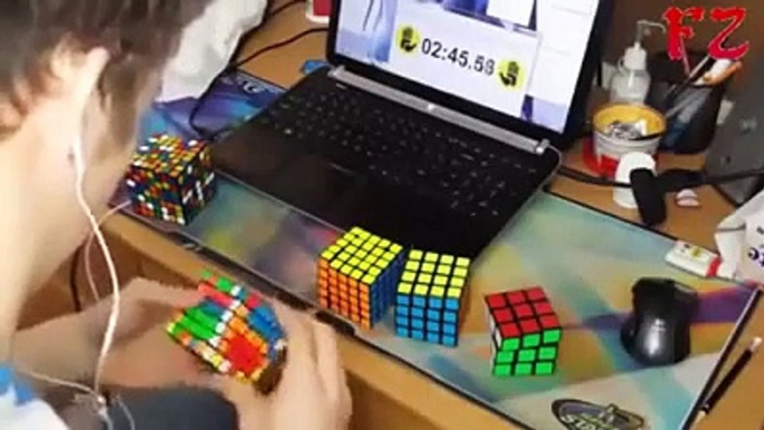 World's Fastest Rubik's Cube Solver-- 2x2 - 7x7 Rubik's Cube World Record 6.23.81 Sec