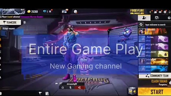 NEW GAMEING CHANNEL Contain Garena Free Fire MAX  _ Introducing  in 50s