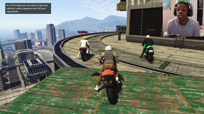 GTA 5 Funny Moments - Epic Stunts Jumping The Maze Bank! (GTA V Online Funny Moments)