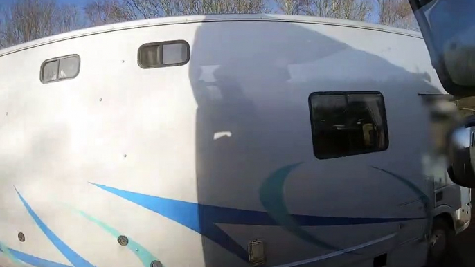 Police CCTV sting captures driver texting while driving a horsebox