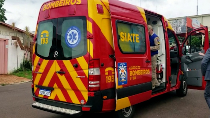 Trabalhador fica ferido após cair de uma altura de cerca de três metros