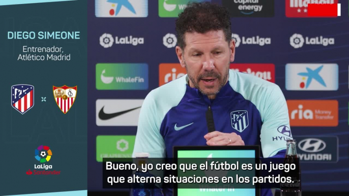 Simeone, sobre el juego del Barça: "Las palabras, son palabras"