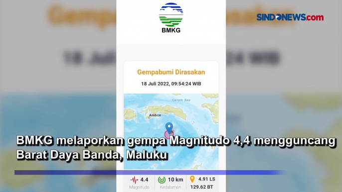 Gempa Magnitudo 4,4 Guncang Banda Maluku, BMKG: Hati-hati Gempa Susulan