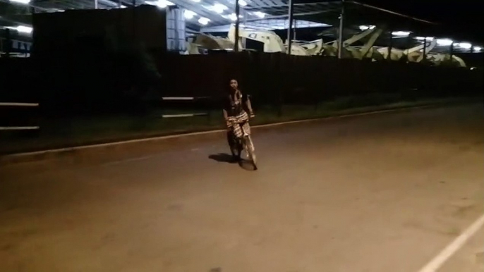 Night drifting session (Bicycle drifting)