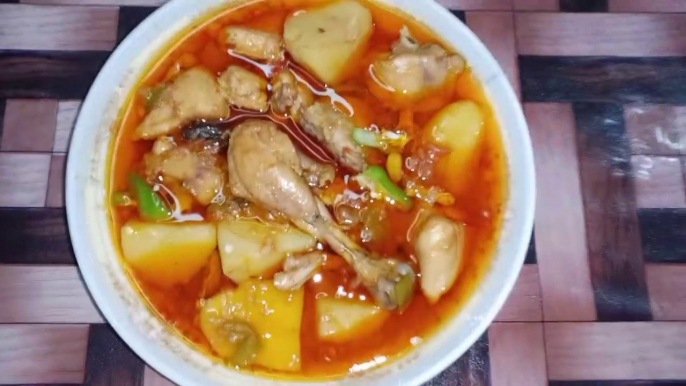 Degi Aloo Chicken Salan Recipe by i like food