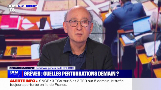 Gérard Mardiné (CFE-CGC) sur les retraites: "Le processus parlementaire a été détourné par rapport à ce qu'il devrait être dans une réelle démocratie"