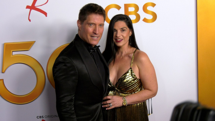 Sean Kanan and Michele Vega "The Young and the Restless" 50th Anniversary Celebration Red Carpet