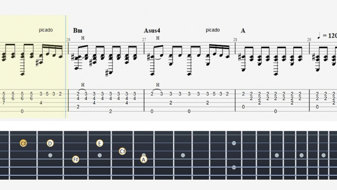 COMO TOCAR " ZORBA EL GRIEGO EN GUITARRA  "  (tABLATURA DE GUITARRA FACIL)