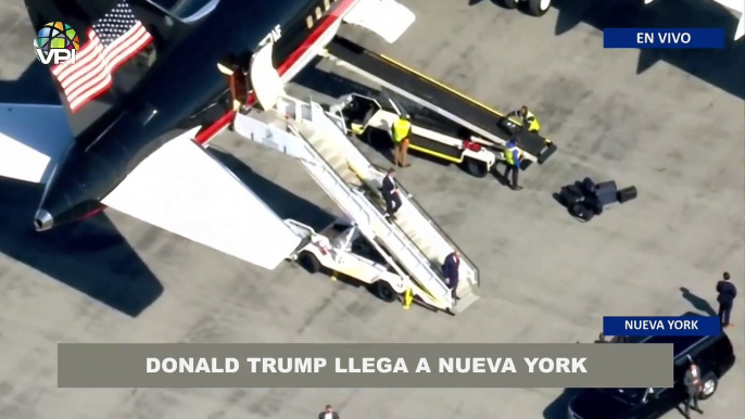 Donald Trump llegó a Nueva York, donde comparecerá ante la justicia