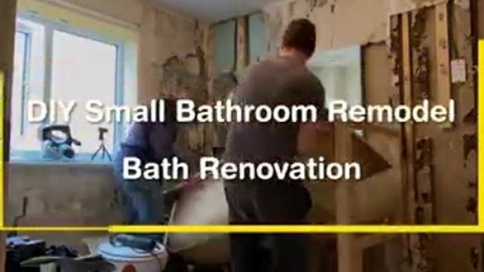 diy small bathroom remodel bath renovation  Time-Lapse - DIY Renovation Start to Finish