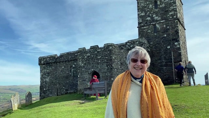 The Rev Hazel Butland, of Brentor Church, thanks everyone who attended her outdoor Easter Good Friday drama.