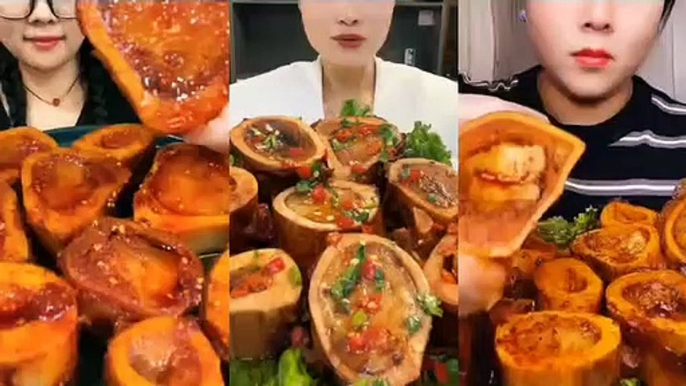 ASMR Chinese YUMMY FOOD——Spicy Beef Bone Marrow, Chinese Food Eating, Yummy Food, Spicy Food.