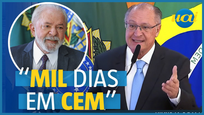 Alckmin sobre governo Lula: "Foram 1.000 dias em 100"