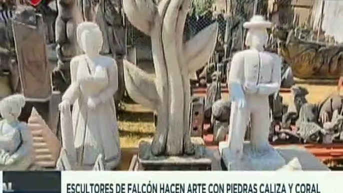 Escultores del estado Falcón hacen arte con piedras caliza y coral