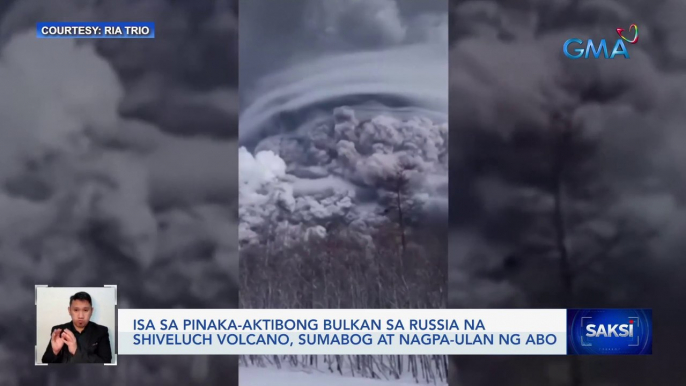 Isa sa pinaka-aktibong bulkan sa Russia na Shiveluch Volcano, sumabog at nagpaulan ng abo | Saksi