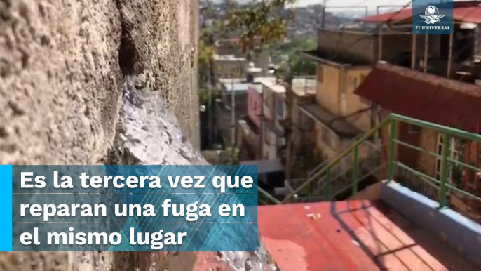 Fuga de agua potable en GAM; ¡se desperdician miles de litros!