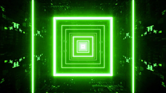 Green Tunnel VJ Loops