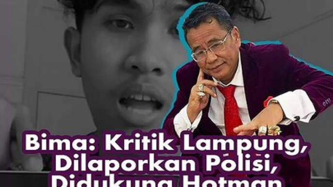 Bima : Kritik Lampu, Dilaporkan Polisi, Didukung Netizen sampai Hotman Paris