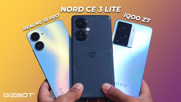 Nord CE 3 Lite vs iQOO Z7 vs realme 10 Pro  Battery Drain & Performance Test