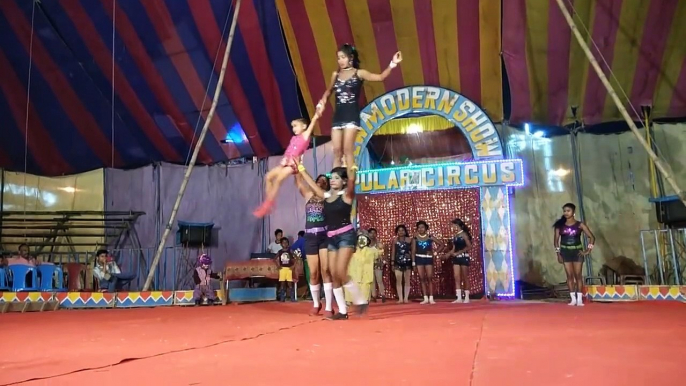 Popular circus Part-1 little girls Dancing with Jokers at Silchar Gandhi Mal