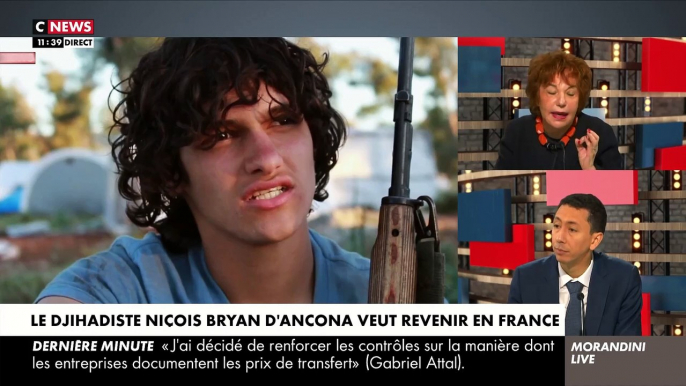 Faut-il rapatrier en France le jeune djihadiste niçois Bryan d’Ancona ? Regardez le vif débat dans "Morandini Live" où LR et RN disent "non" face à la majorité et aux écolos qui disent "oui" - VIDEO