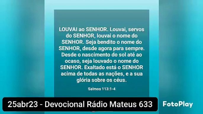 25abr23 - Devocional Rádio Mateus 633