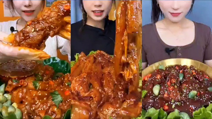 ASMR Chinese YUMMY FOOD——Spicy Beef Tendon,  Mukbang, ASMR Eating, Eating Show, Chinese Food Eating, Yummy Food, Spicy Food.