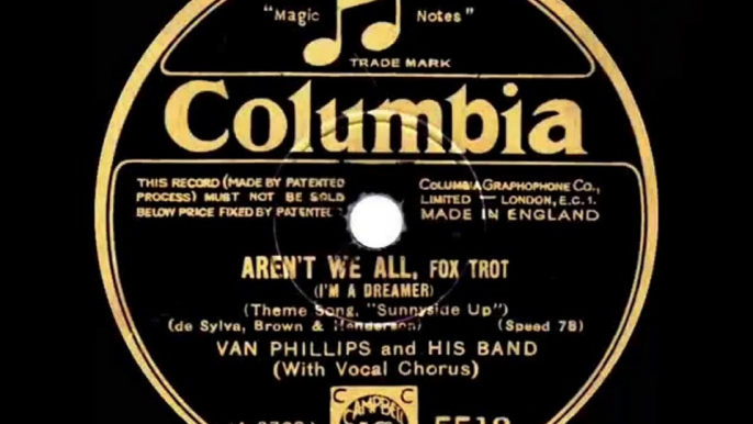 1929 Van Phillips - Im A Dreamer Arent We All