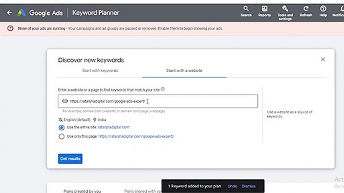 How to use google keyword planner for a website | Google keyword planner | Google Ads