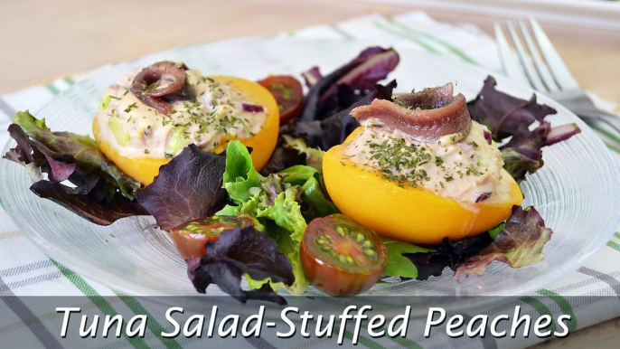 Tuna Salad-Stuffed Peaches - Easy Tuna-Stuffed Peaches Salad Recipe