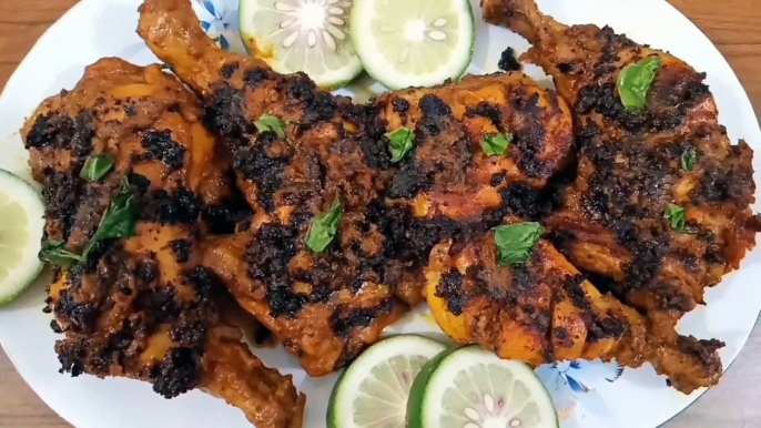 Grilled chicken  গ্যাসের চুলায় গ্রিল চিকেন বানানোর রেসিপি_How To Make Grilled Chicken Without Ov