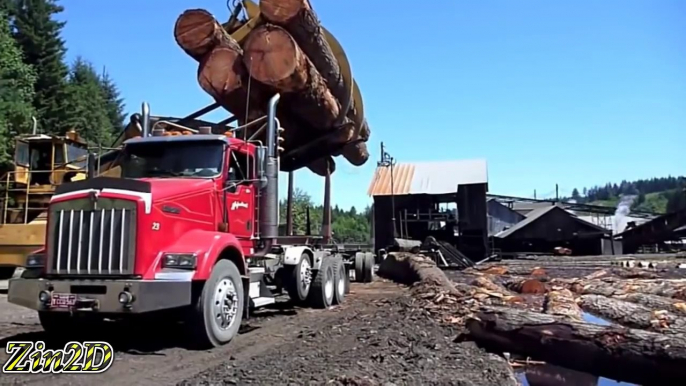 Amazing Fastest Large Wood Sawmill Machines Working, Modern Operated  Sawmills in The Country