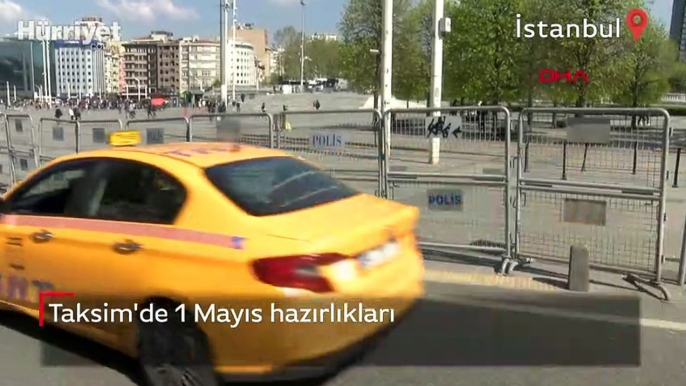 Taksim'de 1 Mayıs hazırlıkları