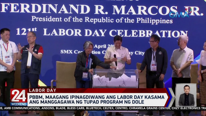 PBBM, maagang ipinagdiwang ang Labor Day kasama ang manggagawa ng TUPAD Program ng DOLE | 24 Oras Weekend