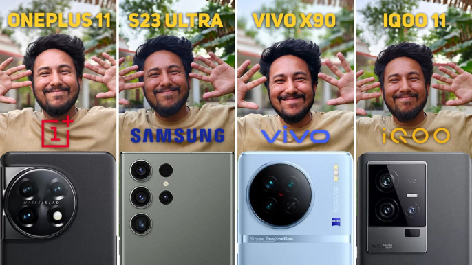 Vivo X90 vs OnePlus 11 vs iQOO 11 vs S23 Ultra  CAMERA TEST