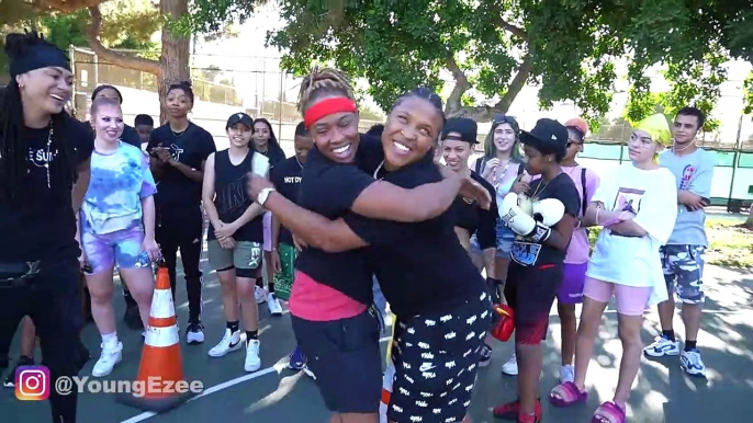 LESBIAN BOXING MATCH   (Loser Dates a GUY)